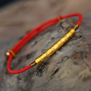 Buddha Gift Tibetan Buddhist Handmade Mani Mantra Lucky Red String Bracelet