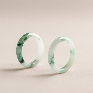 Buddha Gift Natural Green Jade Luck Abundance Ring