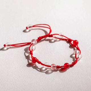 Buddha Gift Red Agate Moss Agate Cinnabar Calm Bracelet