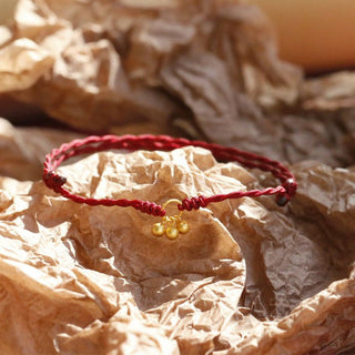 Buddha Gift 925 Sterling Silver Gold Plated Luck Red String Bracelet