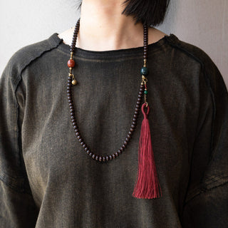 Buddha Gift 108 Mala Beads Natural Tibet Purple Bodhi Seed Auspiciousness Bracelet