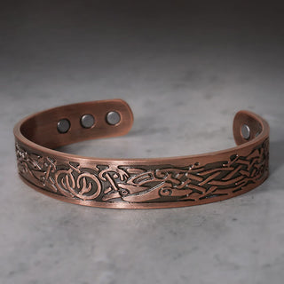 Buddha Gift Viking Birds Magnetic Copper Adjustable Cuff Bracelet Bangle