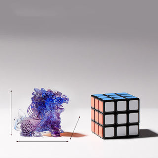 Buddha Gift Feng Shui Kirin Handmade Liuli Crystal Art Piece Home Office Decoration