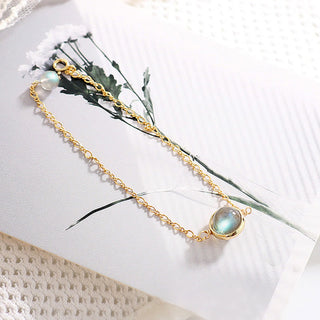 Buddha Gift 14k Gold Plated Natural Moonstone Healing Love Bracelet