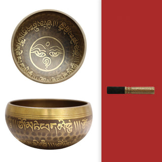 Buddha Gift Tibetan Sound Bowl Handcrafted for Yoga and Meditation Singing Bowl Set