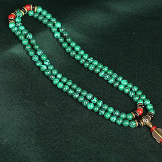 Buddha Gift Tibetan 108 Mala Malachite Beads Bracelet Necklace