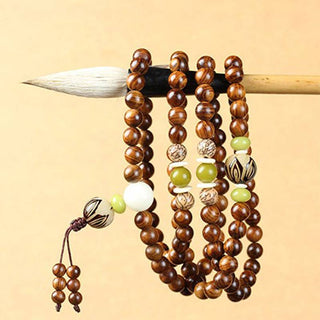 Buddha Gift Tibetan Rosewood Mala Protection Calm Bracelet