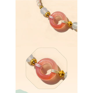 Buddha Gift Peace And Joy Agate Peace Buckle Auspicious Handmade Braided Bracelet