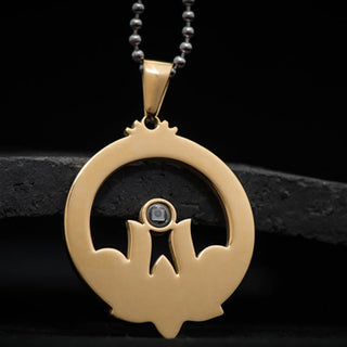 Buddha Gift Lotus Titanium Steel Enlightenment Projection Shurangama Mantra Necklace Pendant