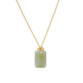 Buddha Gift 925 Sterling Silver Natural Hetian Jade Cyan Jade Luck Laughing Buddha Butterfly Necklace Pendant