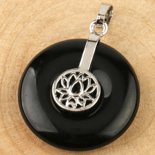 Buddha Gift Various Crystal Amethyst Pink Crystal Lotus Healing Necklace Pendant