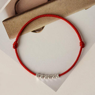 Buddha Gift 925 Sterling Silver Red String Braid Bracelet Anklet