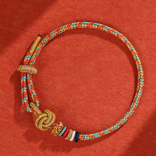 Buddha Gift Handmade Dunhuang Colorful Rope Protection Braid String Bracelet
