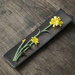 Buddha Gift Lotus Peony Rose Flower Ceramic Spiritual Incense Burner