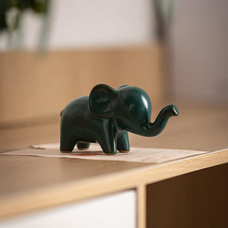 Buddha Gift Small Ceramic Elephant Home Tea Pet Figurine Desk Decoration