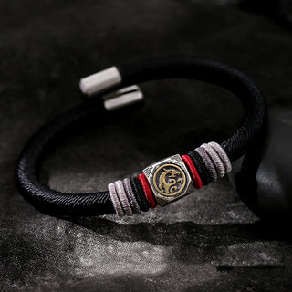 Buddha Gift 925 Sterling Silver Perfect Knot King Kong Knot Faith Strength Bracelet