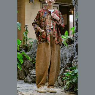 Buddha Gift Solid Color Loose Yoga Harem Pants With Pockets