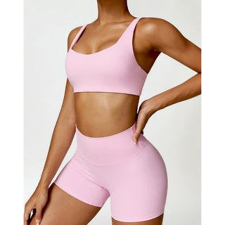 Buddha Gift Gym Sports Yoga Backless Bra Crop Tank Top Shorts