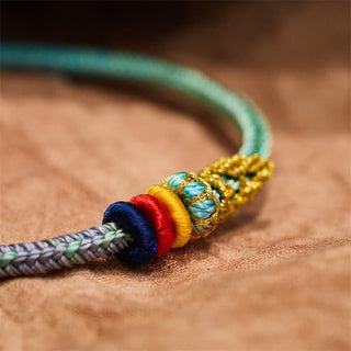 Buddha Gift Colorful Rope Eight Thread Peace Knot Luck Handmade Bracelet