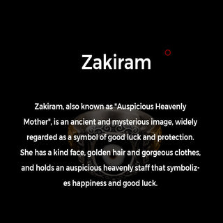 Buddha Gift 925 Sterling Silver Zakiram Goddess of Wealth Design Dzi Bead Protection Ring