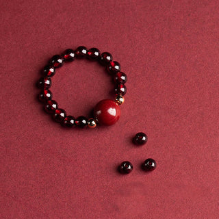 Buddha Gift Garnet Cinnabar Lucky Bead PiXiu Om Mani Padme Hum Rose Protection Ring