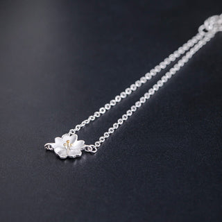 Buddha Gift 925 Sterling Silver Cherry Blossom Blessing Chain Bracelet