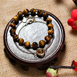 Buddha Gift Sun Stone Strawberry Quartz Crystal Positive Bracelet