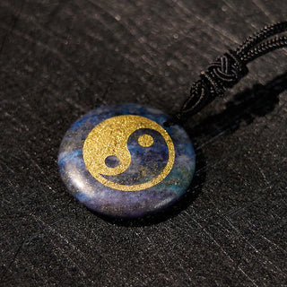 Buddha Gift Various Crystal Amethyst Tiger Eye Green Aventurine Yin Yang Spiritual Necklace Pendant