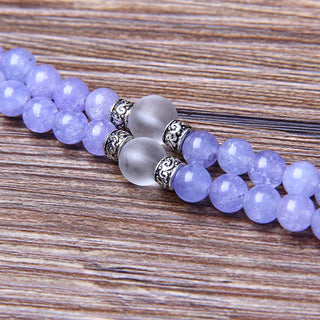 Buddha Gift Purple Jasper Bead Strength Bracelet Mala