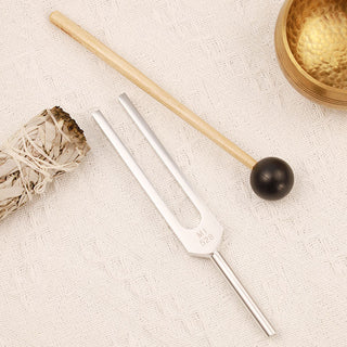 Buddha Gift Tuning Fork 528HZ Aluminum Alloy for Chakra and Sound Therapy Ornament Decoration With a Mallet