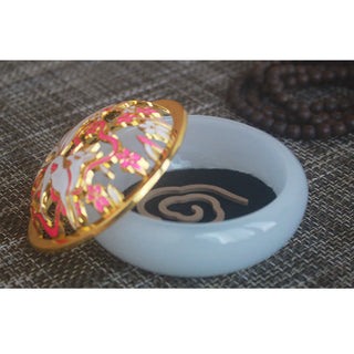 Buddha Gift Nine Tailed Fox Liuli Crystal Healing Meditation Incense Burner