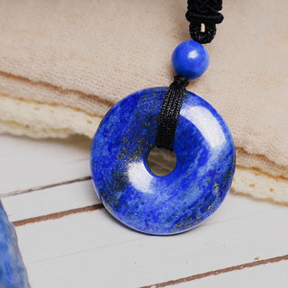 Buddha Gift Lucky Coin Pendant Healing Crystal Gemstone Necklace