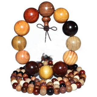 Buddha Gift  108 Beads Wenge Wood Mala Blessing Meditation Bracelet