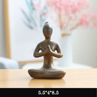 Buddha Gift Abstract Yoga Meditation Exercise Ceramics Spiritual Figurine Sculpture Decoration