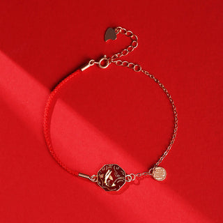 Buddha Gift 925 Sterling Silver Luck Koi Fish Color Change Wealth Handcrafted Braided Bracelet