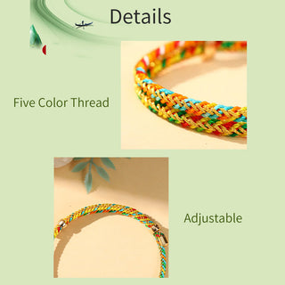 Buddha Gift Colorful Rope Zongzi Pattern Luck Handmade Child Adult Bracelet