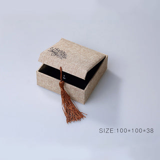Buddha Gift Lotus Pattern Jewelry Storage Box Gift Box Tassels