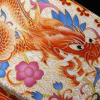 Buddha Gift 2Pcs Dragon Phoenix Ceramic Teacup Kung Fu Tea Cups