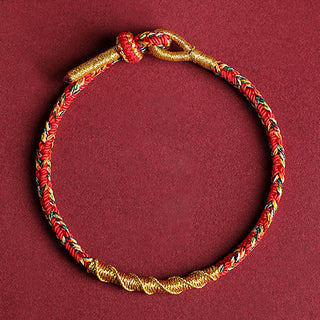 Buddha Gift Handmade Chinese Zodiac Natal Buddha Protection Strength Braided String Bracelet