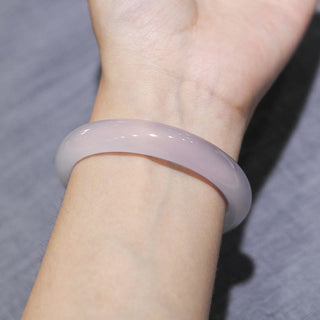 Buddha Gift Natural Purple Jade Soothing Protection Bracelet Bangle