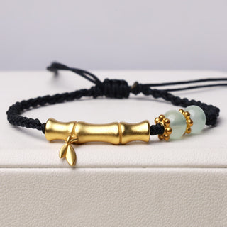 Buddha Gift Bamboo Design Luck Strength Braided Bracelet