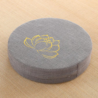 Buddha Gift Lotus Embroidery Cotton Linen Meditation Seat Cushion