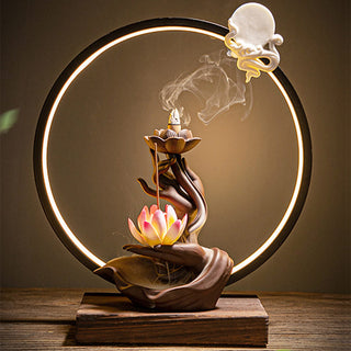 Buddha Gift Lotus Bergamot Healing Incense Burner
