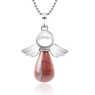 Buddha Gift Little Angel Wings Natural Crystal Luck Necklace Pendant