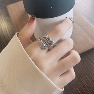 Buddha Gift 925 Sterling Silver Year Of The Dragon Luck Strength Adjustable Metal Ring
