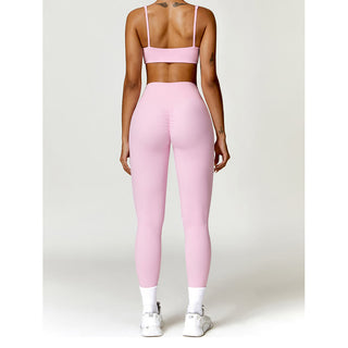 Buddha Gift Gym Sports Yoga Backless Bra Crop Tank Top Shorts