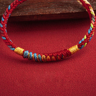 Buddha Gift "May You Be Safe And Lucky In The Year Ahead" Multicolored Bracelet