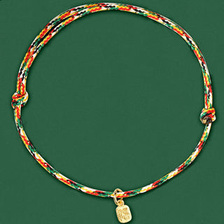 Buddha Gift Auspicious Fu Character Peace And Joy Luck Handmade Multicolored Child Adult Bracelet
