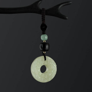 Buddha Gift PiXiu Jade Peace Buckle Abundance Wealth Key Chain