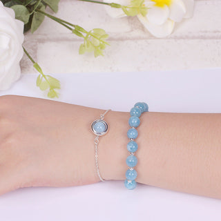 Buddha Gift Sun Stone Strawberry Quartz Crystal Positive Bracelet